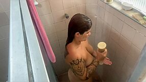Hidden camera in the bathroom, a daring move 🙈🔥