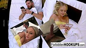 Bratty Blonde Intensely Fucks Lucky Step-Brother