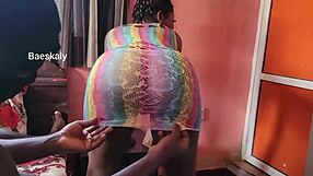 slim chick moans while riding big black cock bent over