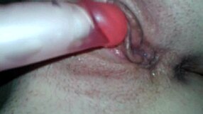 joice's pussy climaxes with vibrator and cum in jerk off instructions session