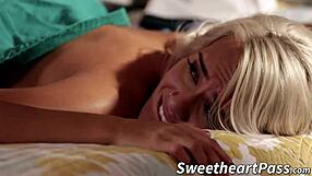 Hey, watch this older babe strap on tiny teen!