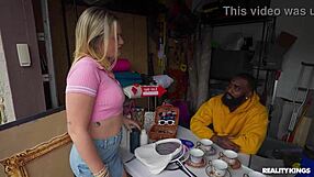 for the love of junk, she deepthroats in the garage