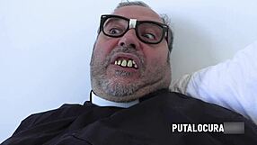 Quetzal, the busty student, asks, Want all of Father Damian's load?