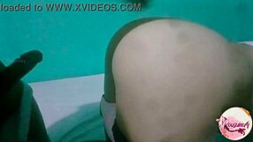 Babysitter bends over for cum on ass in homemade video