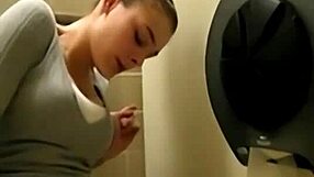 Quick Cum Session in the Toilet with Mommy