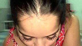 Debora Prado Jerking Off And Giving Deep Sloppy Blowjob