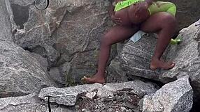 Seduced Tourist Guard Fucked on Rock