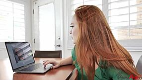 Mature redhead bbw stepmom with big tits seduces stepson with oral and riding