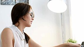 mishelle can handles double tasks and gets a facial at work