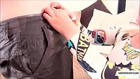 chubby blonde girl gives pov blowjob