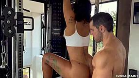 Absurdest workout with hottest fitness girls in gym!