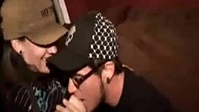 Hey, this party babe is getting naughty at the billiard table