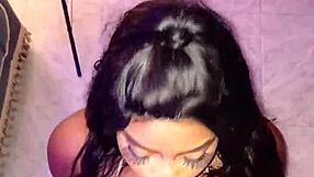 Latina babe deepthroats monster cock before getting her ass fucked