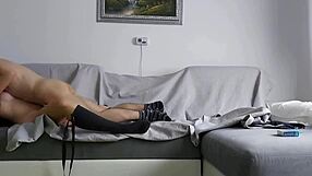 Intense Rough Sex With Girlfriend On The Couch