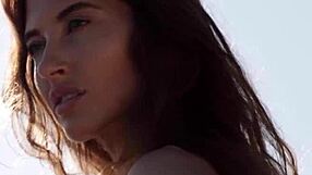 Skinny All Natural Russian Beauty Taya Vais Relaxing Naked At The Beach