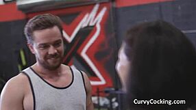 Pawg hottie gets pounded hard at the gym after her intense workout, showcasing big tits and ass