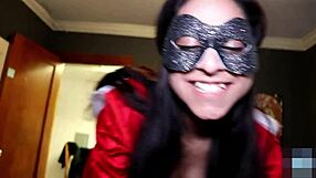 Young desi receives deepthroat training for christmas holiday