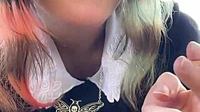 alt milf nextdoor says, i'm smoking outback with my big tits