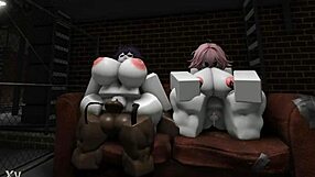 Trio with Two Submissives and Big Black Cock