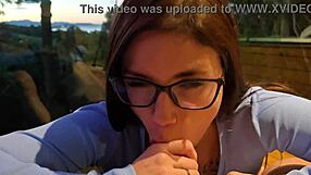 I fucked girlfriend in mountains with outdoor view and facial cumshot