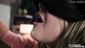 Tiny Masturbating Teen Has Threesome with Bbw Stepmom and Stepdad 😏