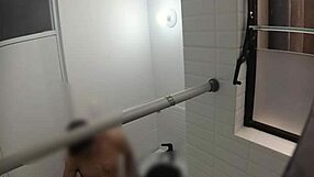 Spying on Spanish teacher fucking lover in bathroom