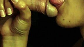 Closeup blowjob on a big dick until milking with my tongue