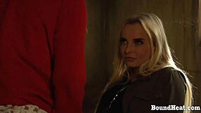 Big ass lesbian slave bent over gets fingered and spanked by mistress