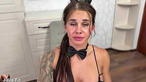 anal tease bunnies also shoot creampie too in latina cowgirl scene