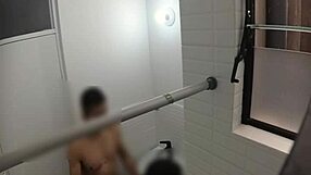 Spying on Spanish teacher fucking lover in bathroom