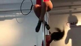 diosa argenta performs pole dance routine