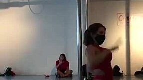 diosa argenta performs pole dance routine