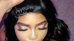 Latina babe deepthroats monster cock before getting her ass fucked