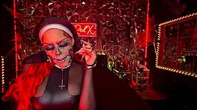 Hey, watch this sinister nun give joi in hell!