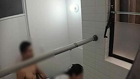 Spying on Spanish teacher fucking lover in bathroom