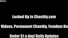I'm locked in chastity by mandy taylor for femdom humiliation