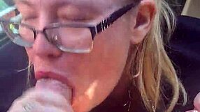 Break time deepthroat blowjob with big tits