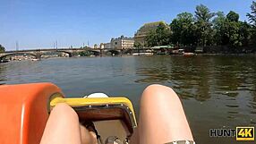 Hunt4k curvy girl with juicy tits has fun with stranger in front of boyfriend