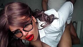 my sexy step sister asked me to fuck her before zoom lesson 😏