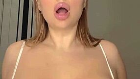 Cowardly husband plays with huge natural tits of his Mommy Wife