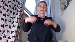 Teen girl fucks her asshole with toys in european amateur scene.