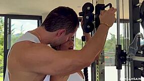 Absurdest workout with hottest fitness girls in gym!