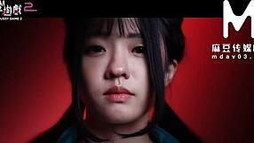 Wow this asian babe gives blowjob and rides in pussy game