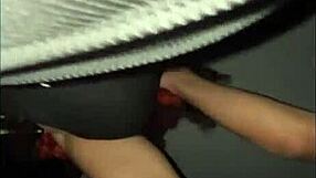 Riding His Big Black Cock In The Car