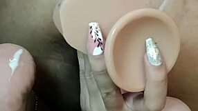 Horny boy rubs and jerks huge cock intensely