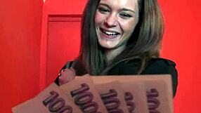 natural czech brunette gets fucked in public lingerie