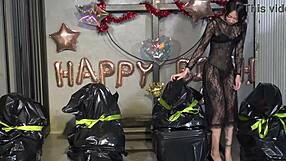 four masochistic men delivered as birthday presents to mistress sara