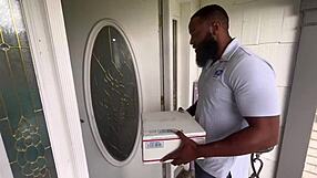 sexy latina fucks mailman doggystyle creampie