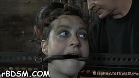 tied up babe gets whipped hard on her glamorous body