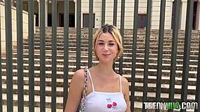 Petite Spanish Blonde Desperate For American Cock